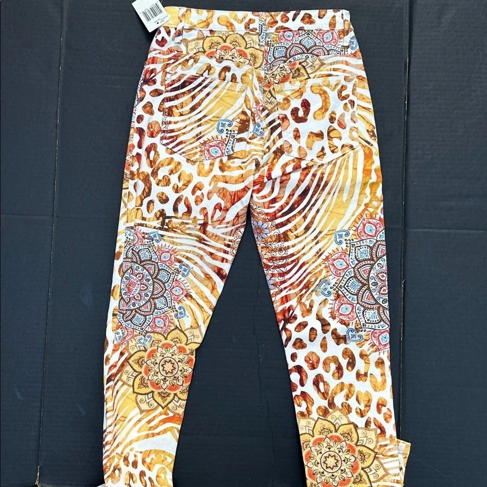 New Guess by Marciano Vibrant Animal Print Jeans SZ 26